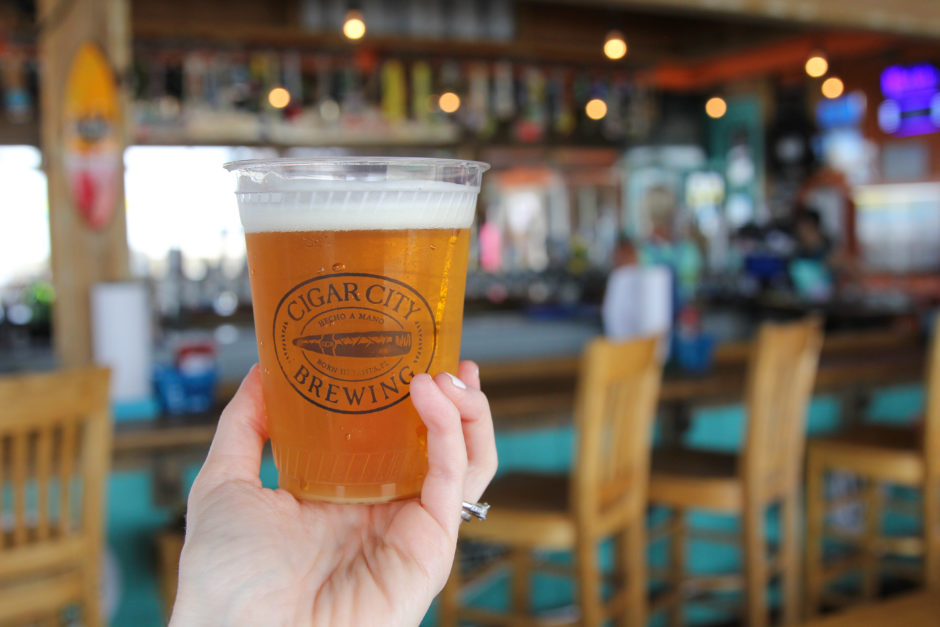 craft beer at Fish Head's pier in Nags Head