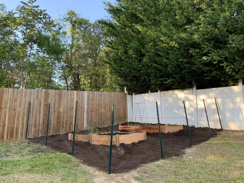 Whitney's Home Garden - three types of fencing